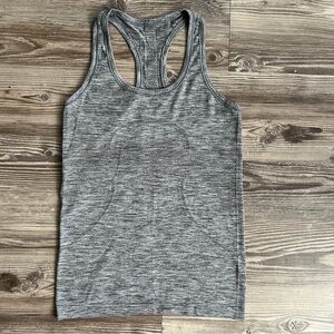 Lululemon Swiftly Tech Racerback Heathered Slate Grey Size 6